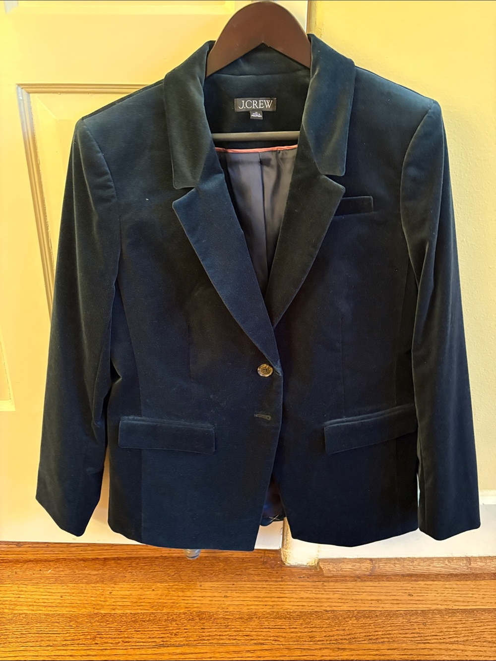 J. Crew Women's Velvet Blazer in Navy